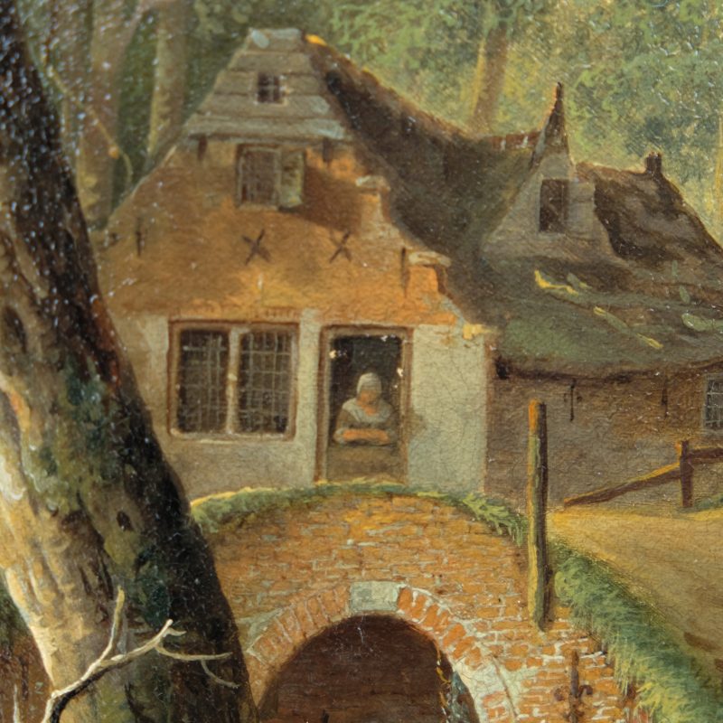 Andries Vermeulen 1763-1814 - Fishing on a summer day., Oil on canvas - detail 8