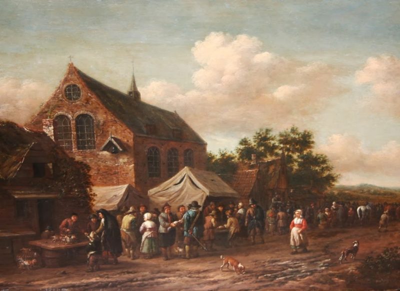 Barent Gael 1630-1681 - Market, oil on panel