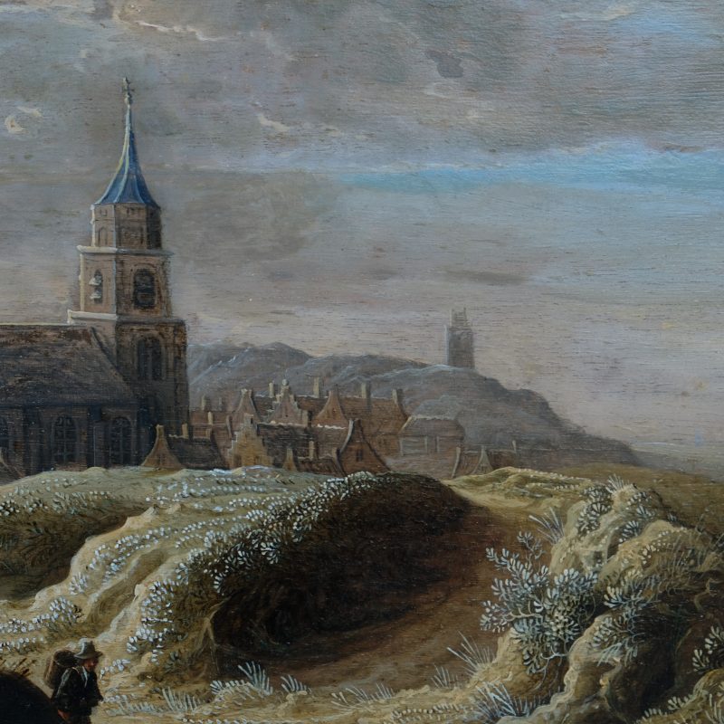Jacob Classon 1658-1675 - View on Scheveningen, Oil on panel - detail 1