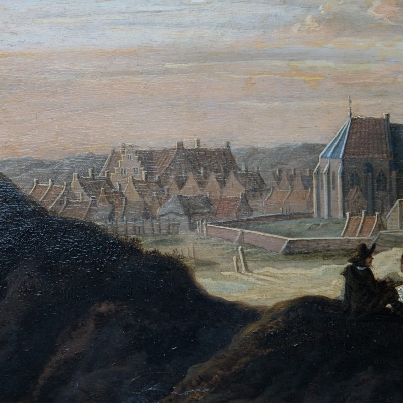 Jacob Classon 1658-1675 - View on Scheveningen, Oil on panel - detail 3