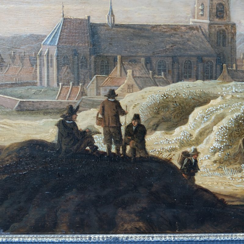 Jacob Classon 1658-1675 - View on Scheveningen, Oil on panel - detail 4