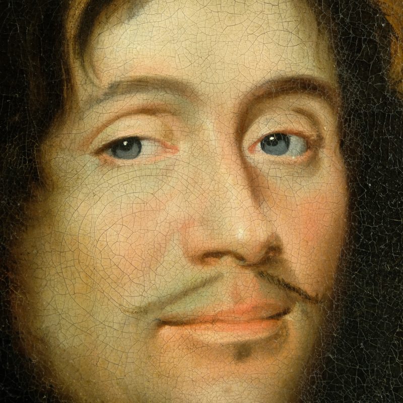 Pair oval portraits Dutch 18th century - pair antique portraits oval shaped nicely framed, oil on canvas - detail 4