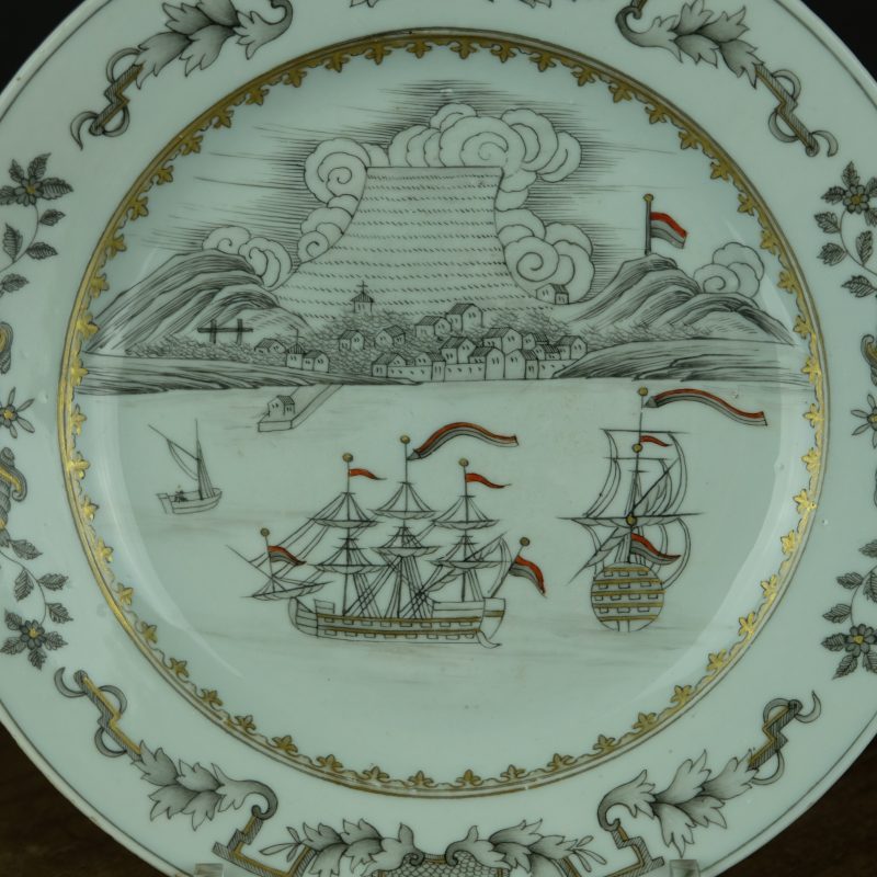 'Cape of Good Hope" plate, chinese export - detail 1