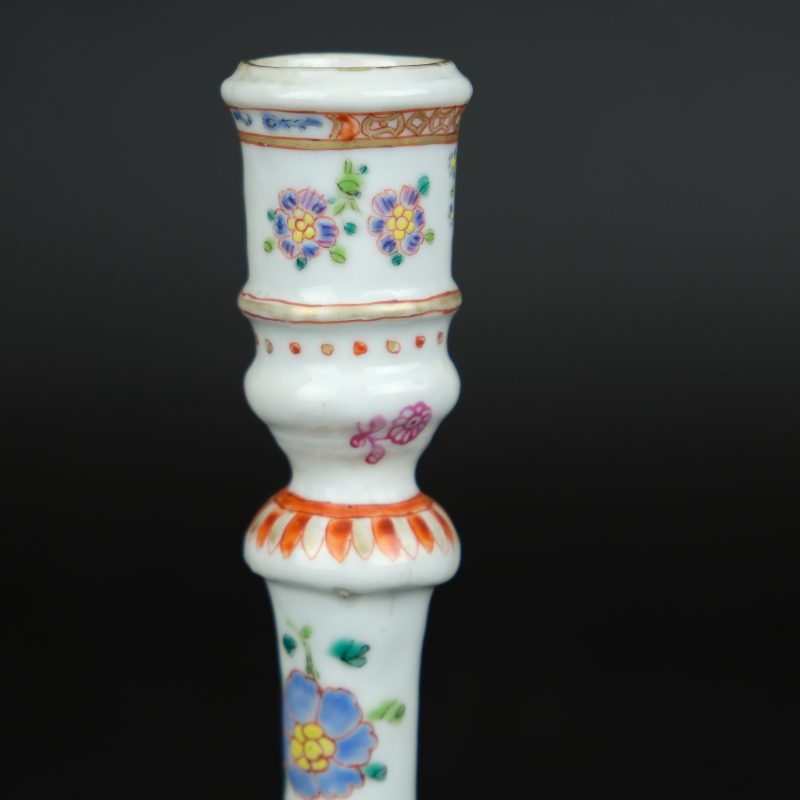 Famille Rose candle stick 18th century, 18th century - detail 1