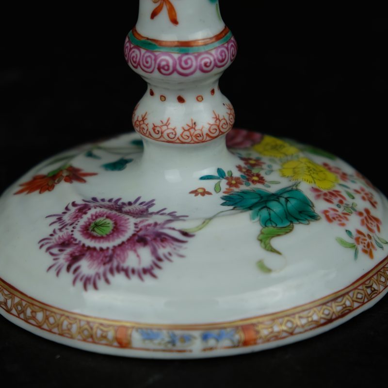 Famille Rose candle stick 18th century, 18th century - detail 2