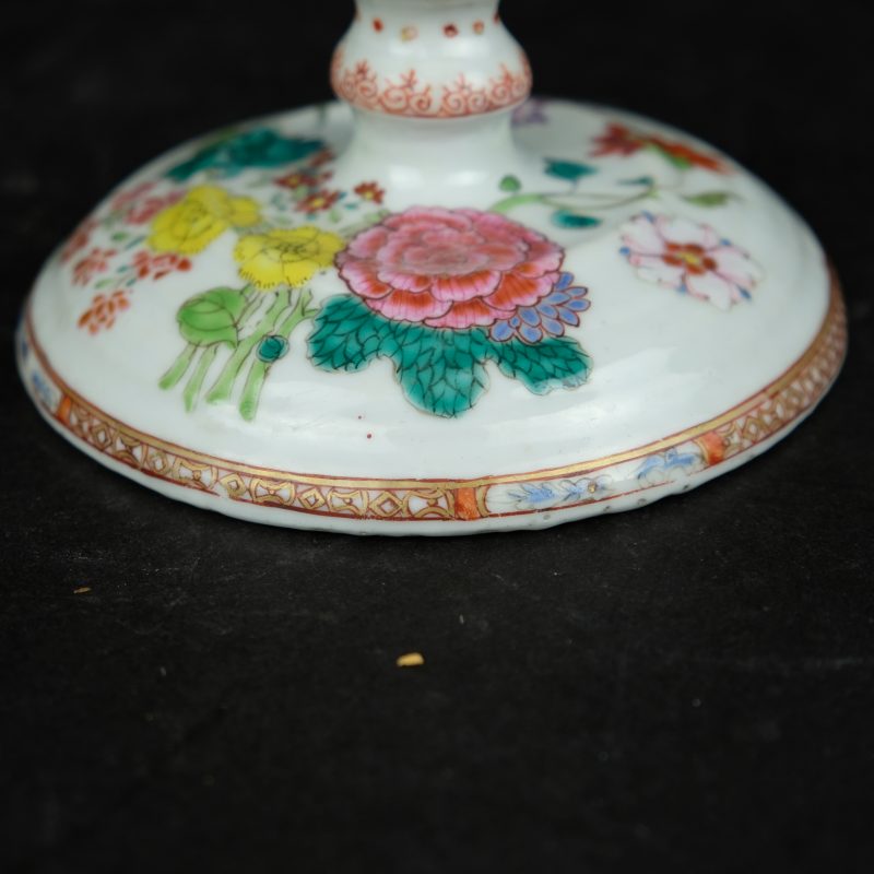 Famille Rose candle stick 18th century, 18th century - detail 3