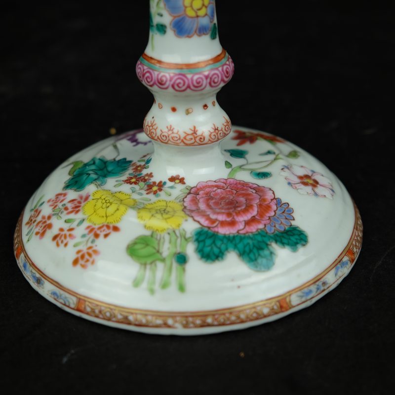 Famille Rose candle stick 18th century, 18th century - detail 4