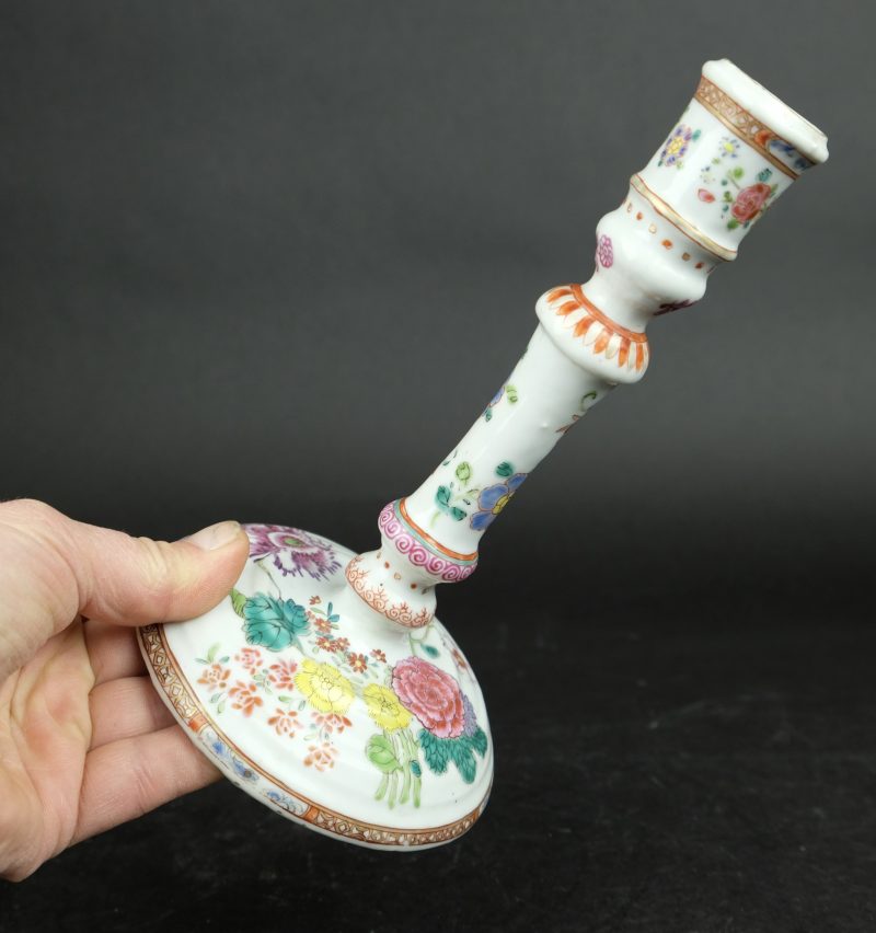 Famille Rose candle stick 18th century, 18th century - detail 6