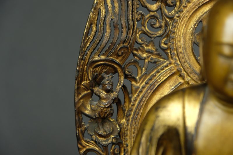 Japanese Buddha on lotus, 19th century - detail 7