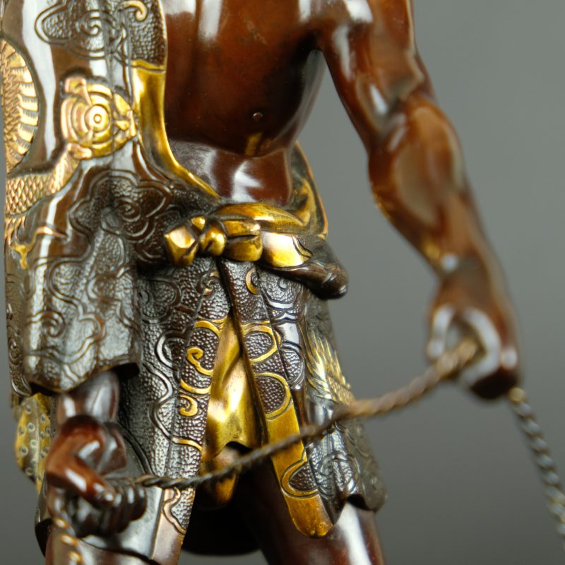 Miyao bronze figure of a vegetable salesman, 19th century - detail 2