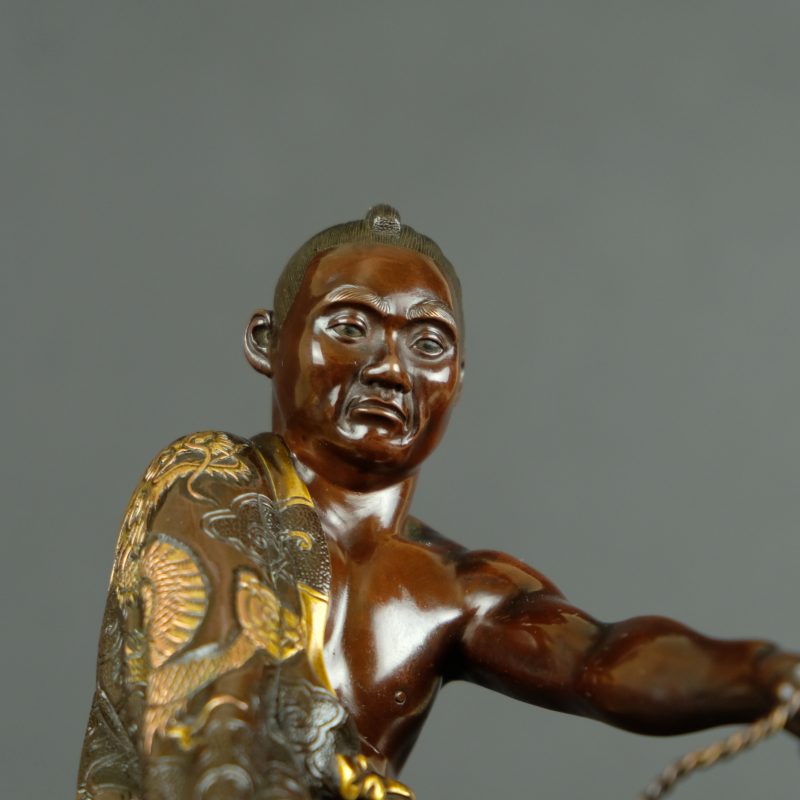 Miyao bronze figure of a vegetable salesman, 19th century - detail 6