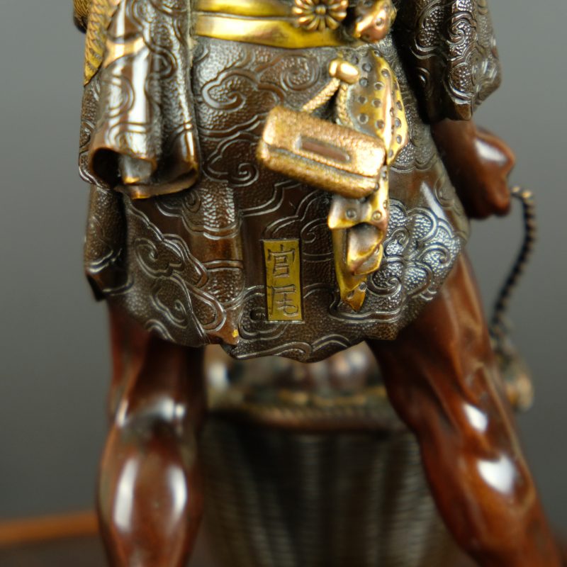 Miyao bronze figure of a vegetable salesman, 19th century - detail 9