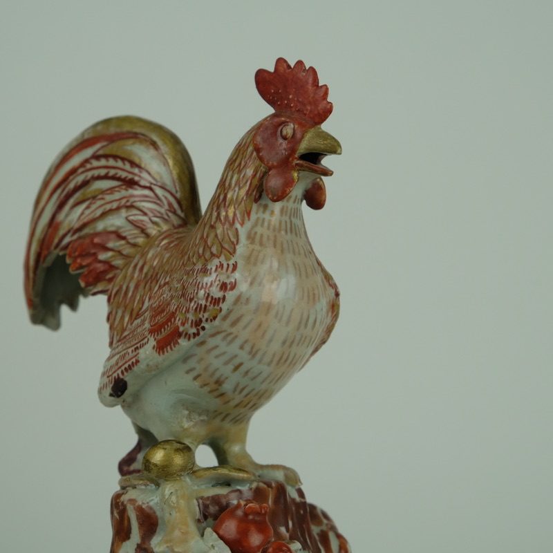 Pair 18th century japanese Imari cockerel vases, early 18th century - detail 4