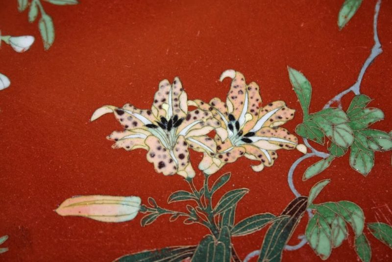 Very Large Cloisonné Charger Japanese Meiji Period 67cm - detail 2